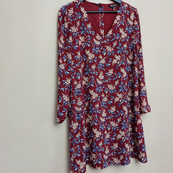 Madewell Button-Back printed flowy mini dress in Antique Flora Size XS - Picture 6 of 11